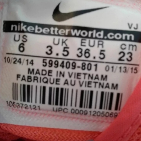 Nike Air Max Thea Womens Shoes Size 6 599409-801 Hot Lava/Sunset Glow sneakers - Picture 7 of 7